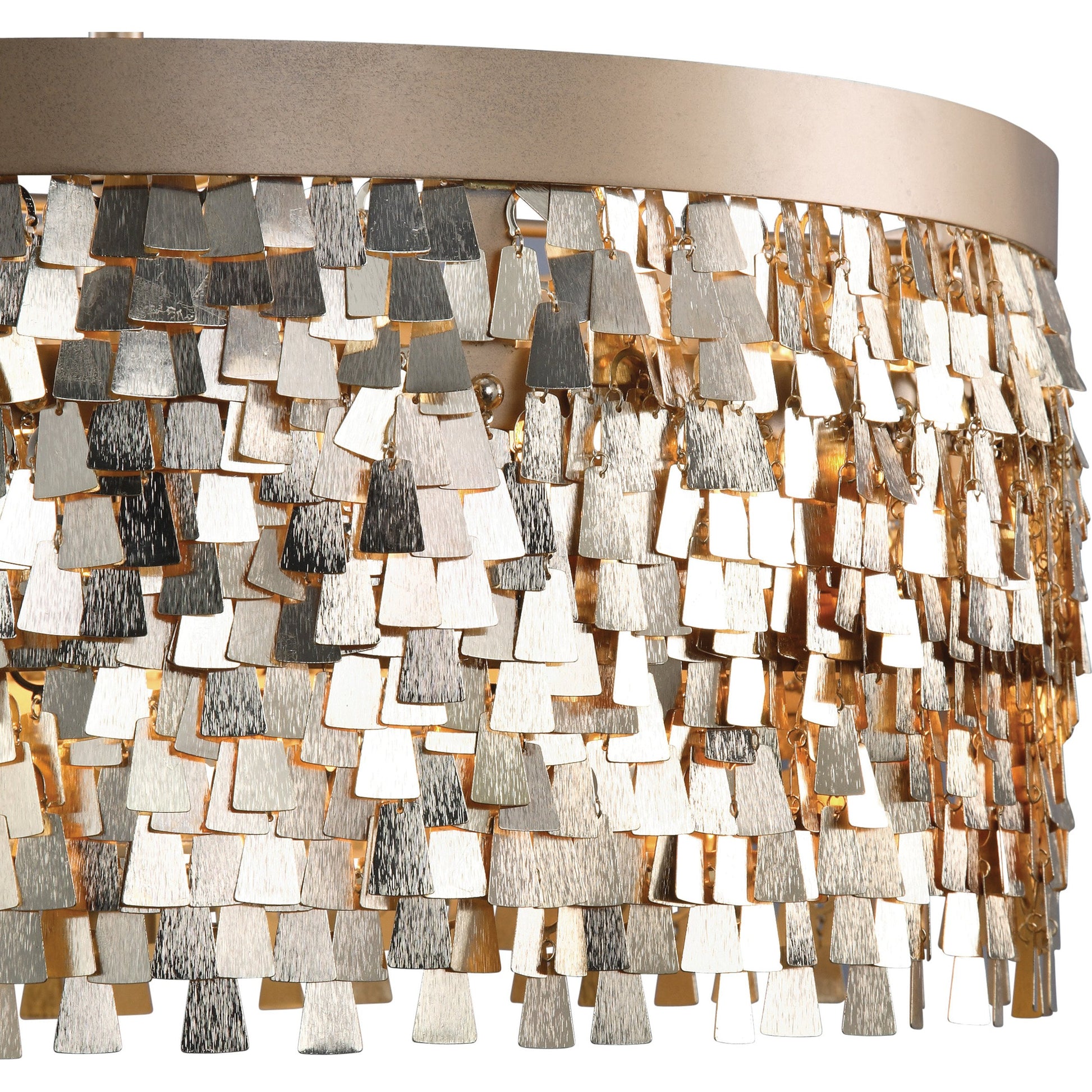 Tillie Textured Gold Pendant by Uttermost in gold. Made from steel 95%, glass 5% in a modern style.