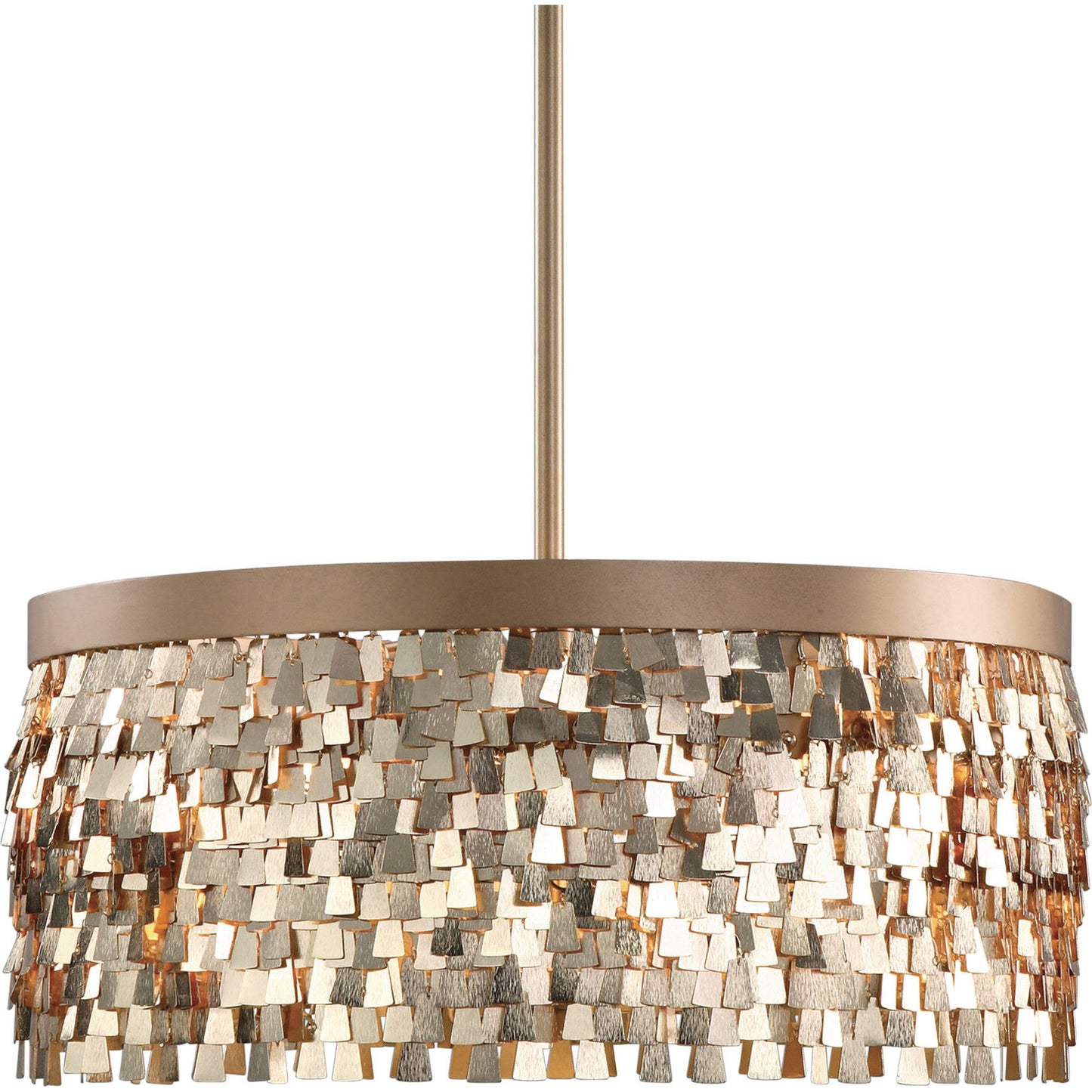 001 S-252728 | Primary Silo | Tillie Textured Gold Pendant by Uttermost in gold. Made from steel 95%, glass 5% in a modern style.