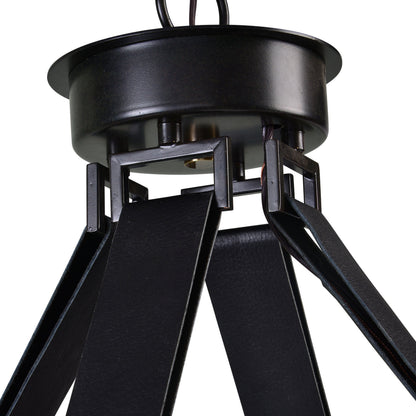 Marlow Chandelier by Uttermost in bronze. Made from steel 87.5%, leather 12.5% in a cottage & farmhouse style.