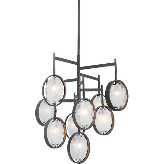 Maxin Chandelier by Uttermost in bronze. Made from unique in a modern style.