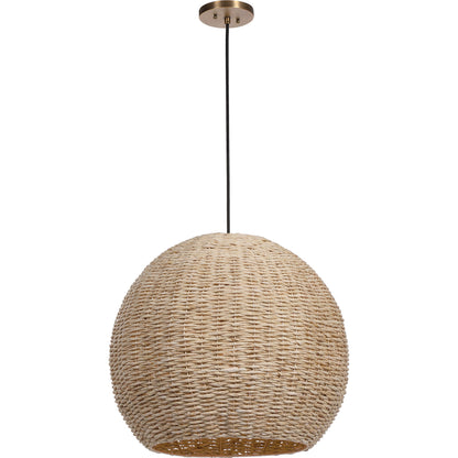 Seagrass Pendant by Uttermost. Made from corn rope, steel in a coastal style.