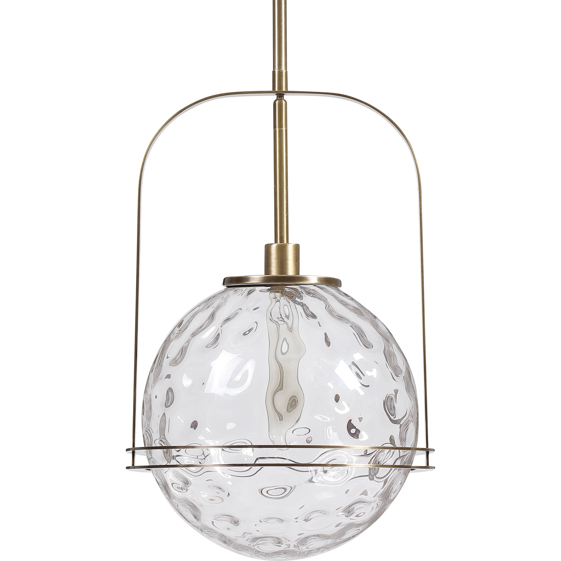 Mimas Pendant by Uttermost. Made from steel, glass in a transitional style.