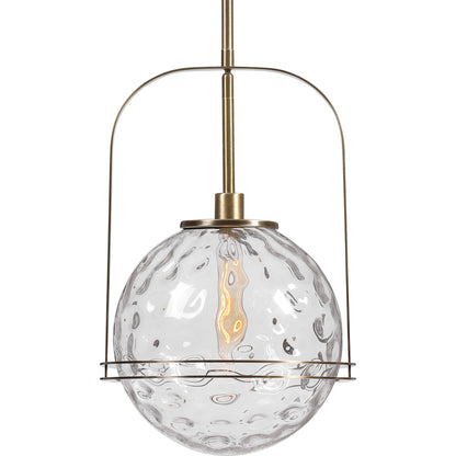 Mimas Pendant by Uttermost. Made from steel, glass in a transitional style.