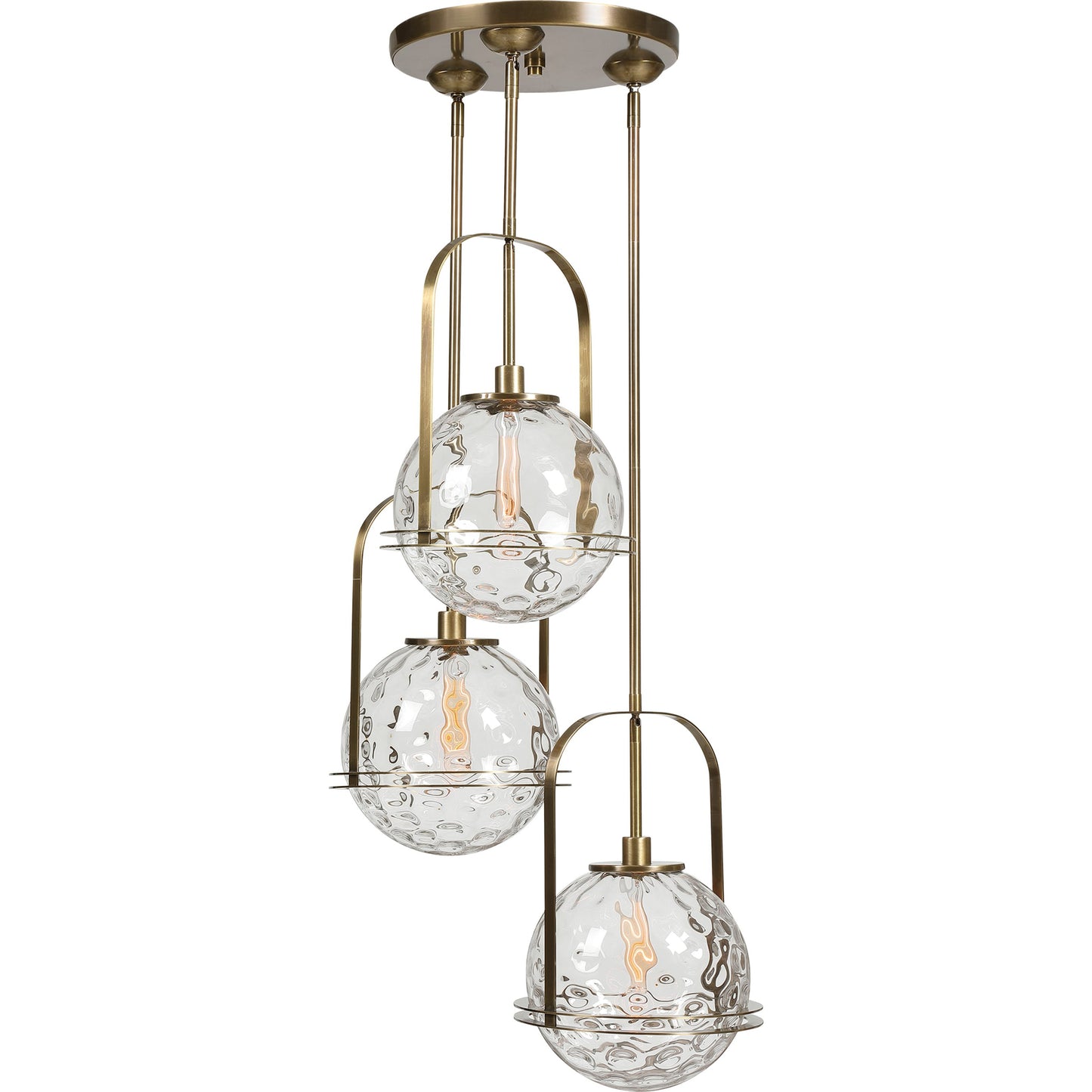 001 SR-860970 | Primary Silo | Mimas Cluster Pendant by Uttermost. Made from steel, glass in a modern style.