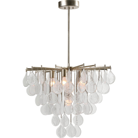Goccia Pendant by Uttermost. Made from steel, glass in a transitional style.