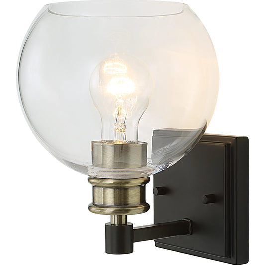 Kent Sconce by Uttermost in brass. Made from glass, steel in a transitional style.