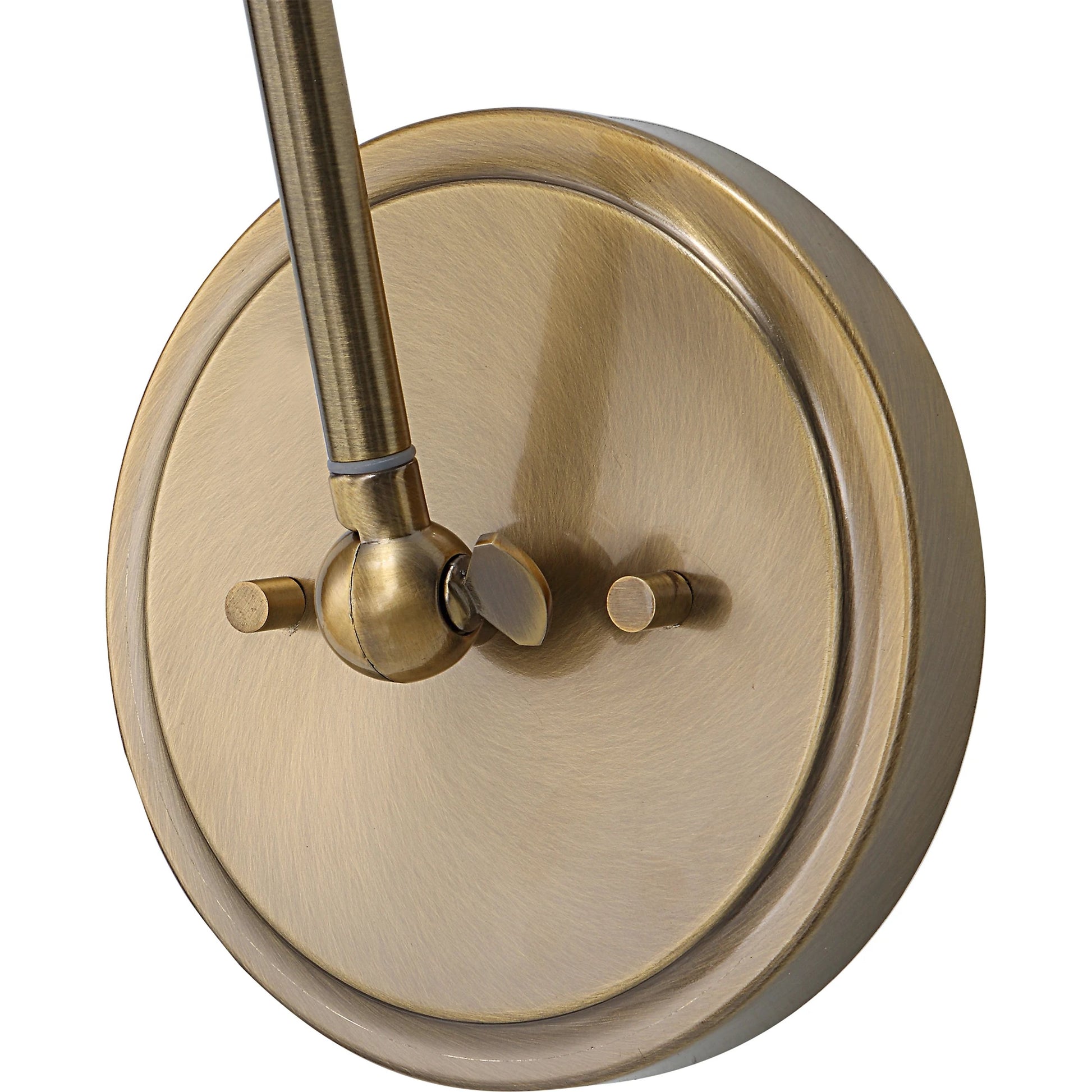 Exeter 1 Light Adjustable Sconce by Uttermost in brass. Made from steel in a modern style.