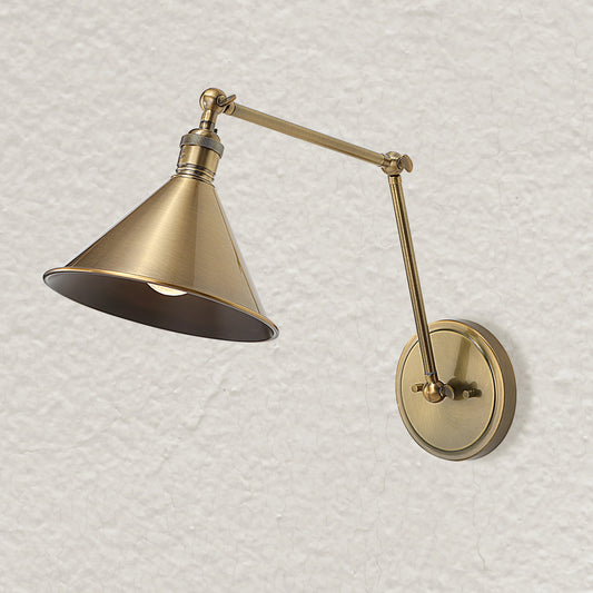 Exeter 1 Light Adjustable Sconce by Uttermost in brass. Made from steel in a modern style.