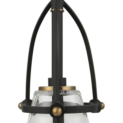 Saugus Pendant by Uttermost in brass. Made from steel, glass in a modern style.
