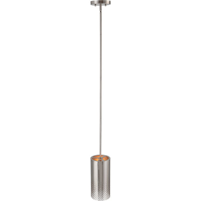 Manheim 1 Light Pendant by Uttermost in satin nickel. Made from iron in a modern style.