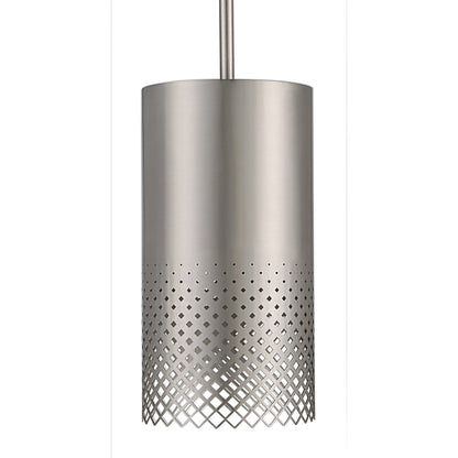 Manheim 1 Light Pendant by Uttermost in satin nickel. Made from iron in a modern style.