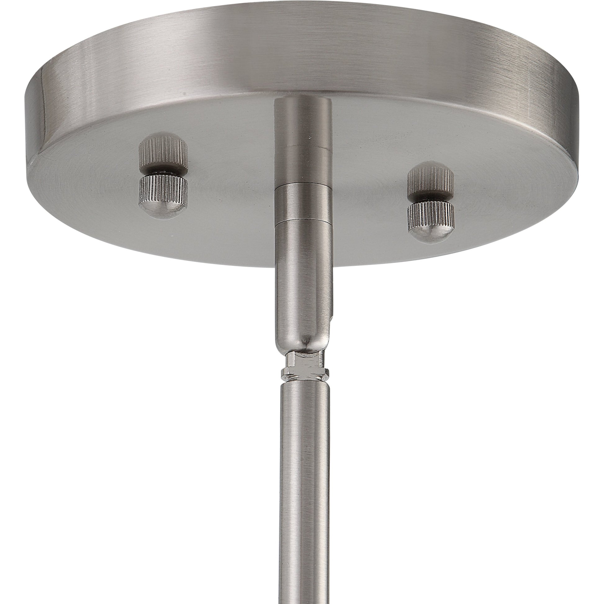 Manheim 1 Light Pendant by Uttermost in satin nickel. Made from iron in a modern style.