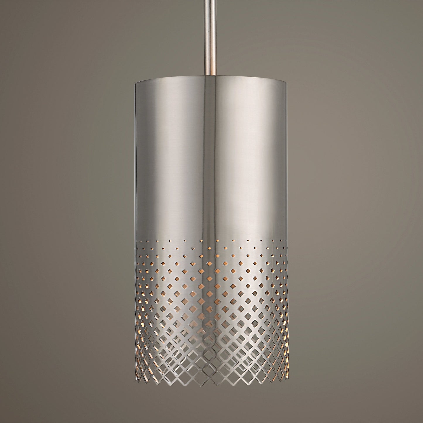 008 SI-1981270 | Lifestyle | Manheim 1 Light Pendant by Uttermost in satin nickel. Made from iron in a modern style.