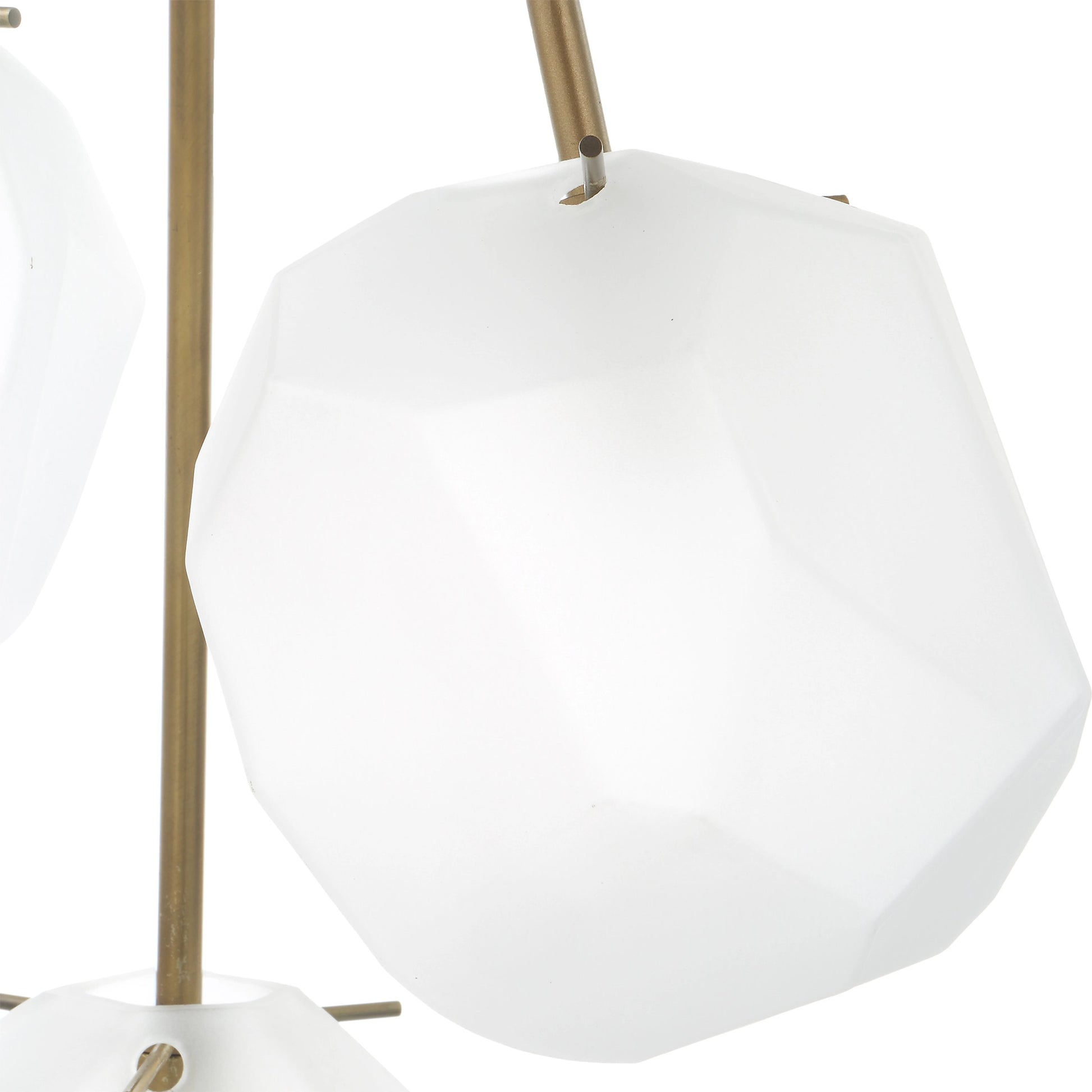 Geodesic 3 Light Pendant by Uttermost in brass. Made from steel, glass in a modern style.