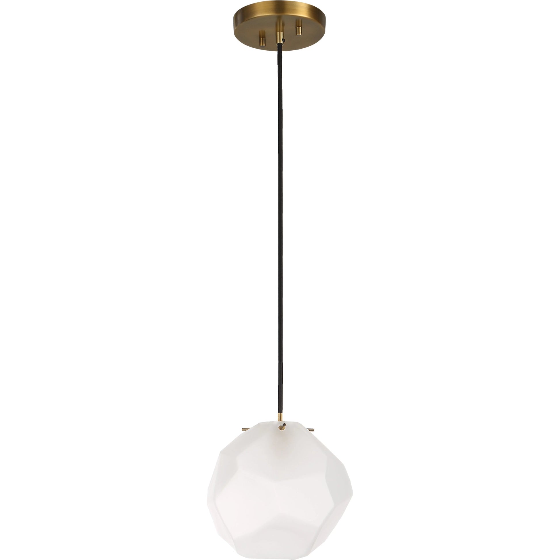 Geodesic 1 Light Mini Pendant by Uttermost in brass. Made from steel, glass in a modern style.