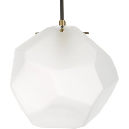 Geodesic 1 Light Mini Pendant by Uttermost in brass. Made from steel, glass in a modern style.
