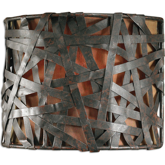 Alita Wall Sconce by Uttermost in black. Made from metal, fabric in a modern style.