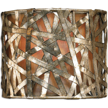 Alita Wall Sconce by Uttermost in black. Made from metal, fabric in a modern style.