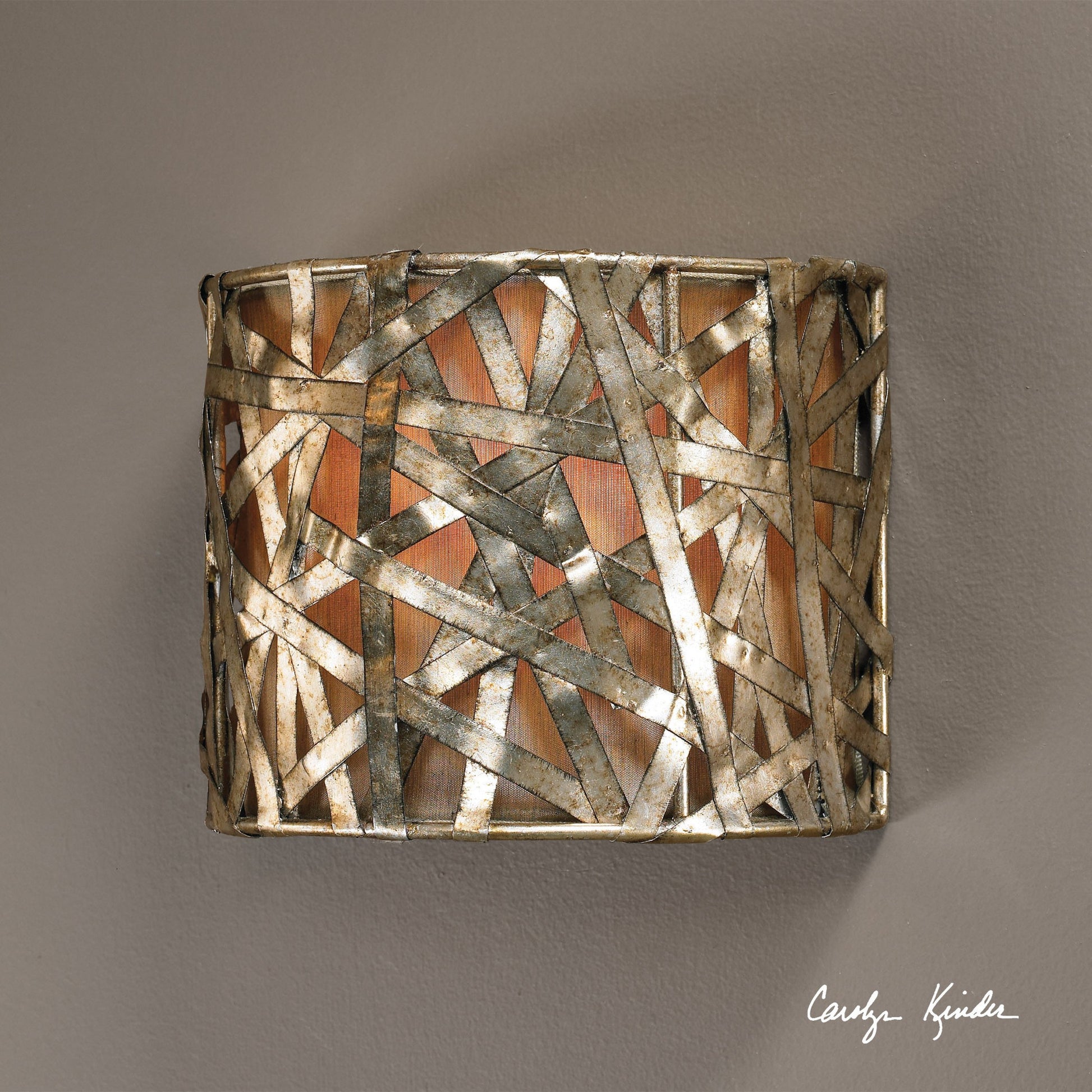 Alita Wall Sconce by Uttermost in black. Made from metal, fabric in a modern style.