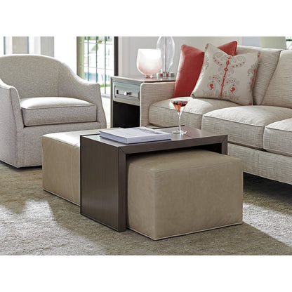 Savona Cocktail Ottoman with Slide by Lexington in taupe. Made from unique in a modern style.