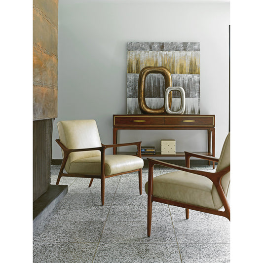 Warren Leather Chair by Lexington. Made from unique in a transitional style.