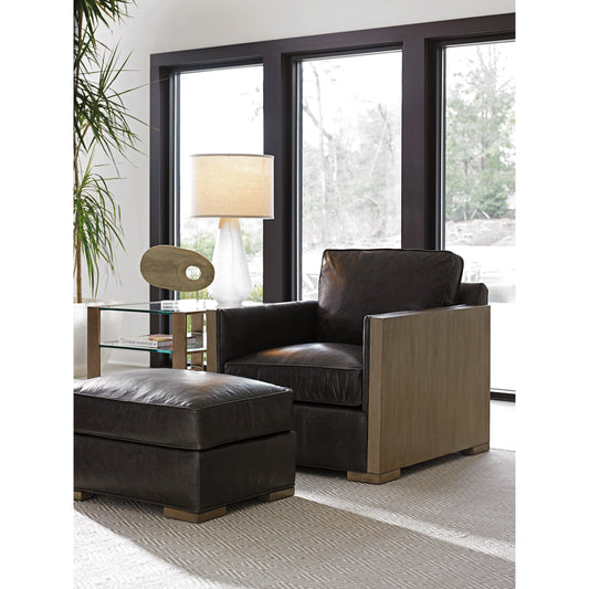 Delshire Leather Chair by Lexington in black. Made from unique in a modern style.