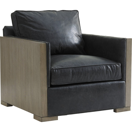 Delshire Leather Chair by Lexington in black. Made from unique in a modern style.