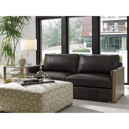 Delshire Leather Sofa by Lexington in black. Made from unique in a modern style.