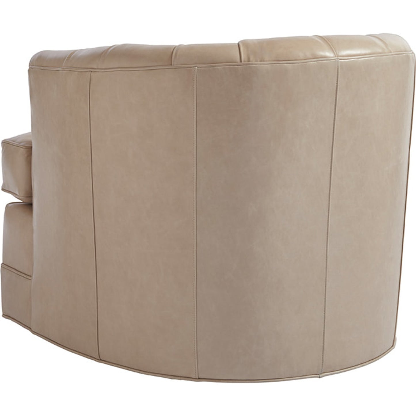 002 SR-834814 | Additional Silo | Cliffhaven Leather Swivel Chair by Barclay Butera in taupe. Made from unique in a traditional style.
