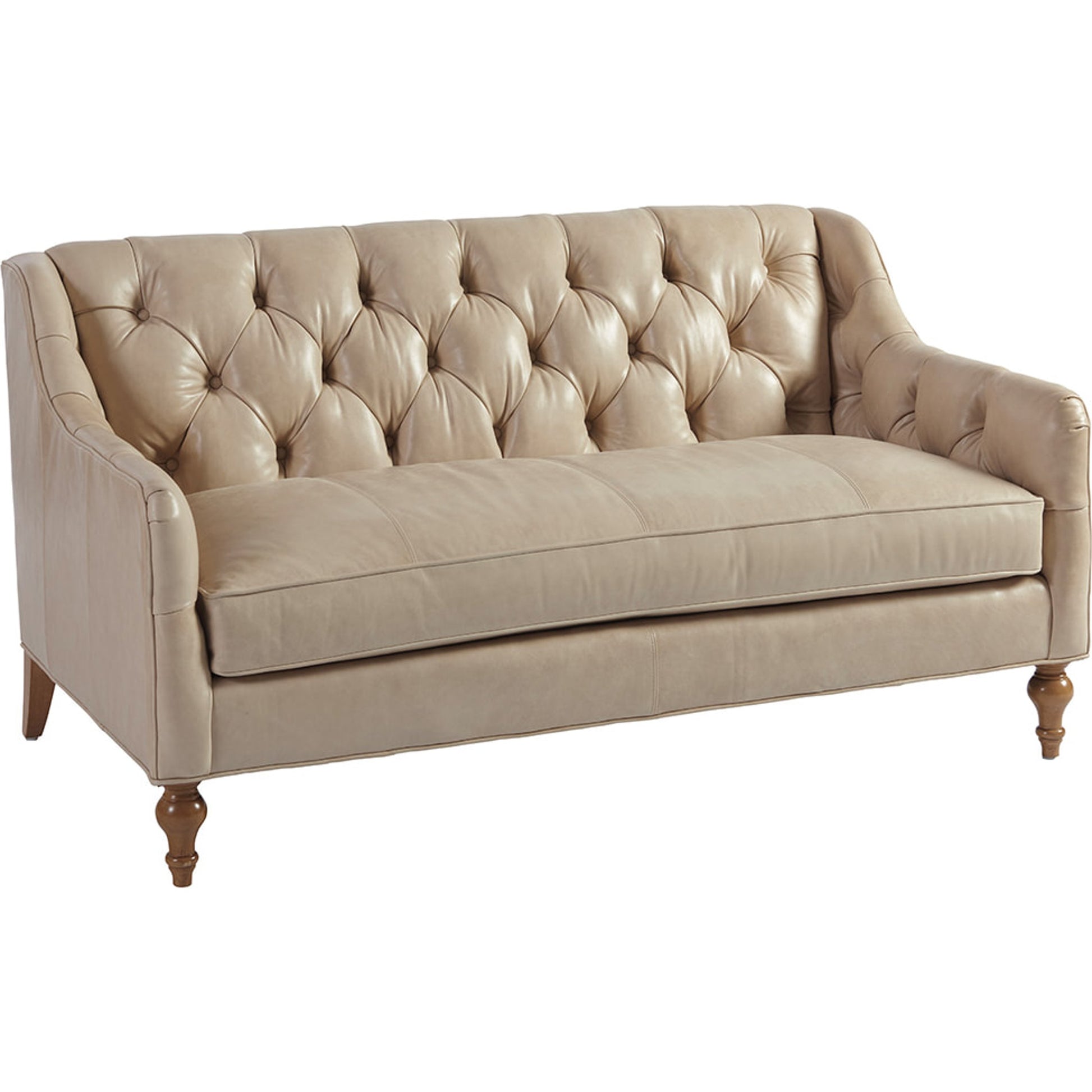 Hyland Park Leather Settee by Barclay Butera. Made from unique in a traditional style.