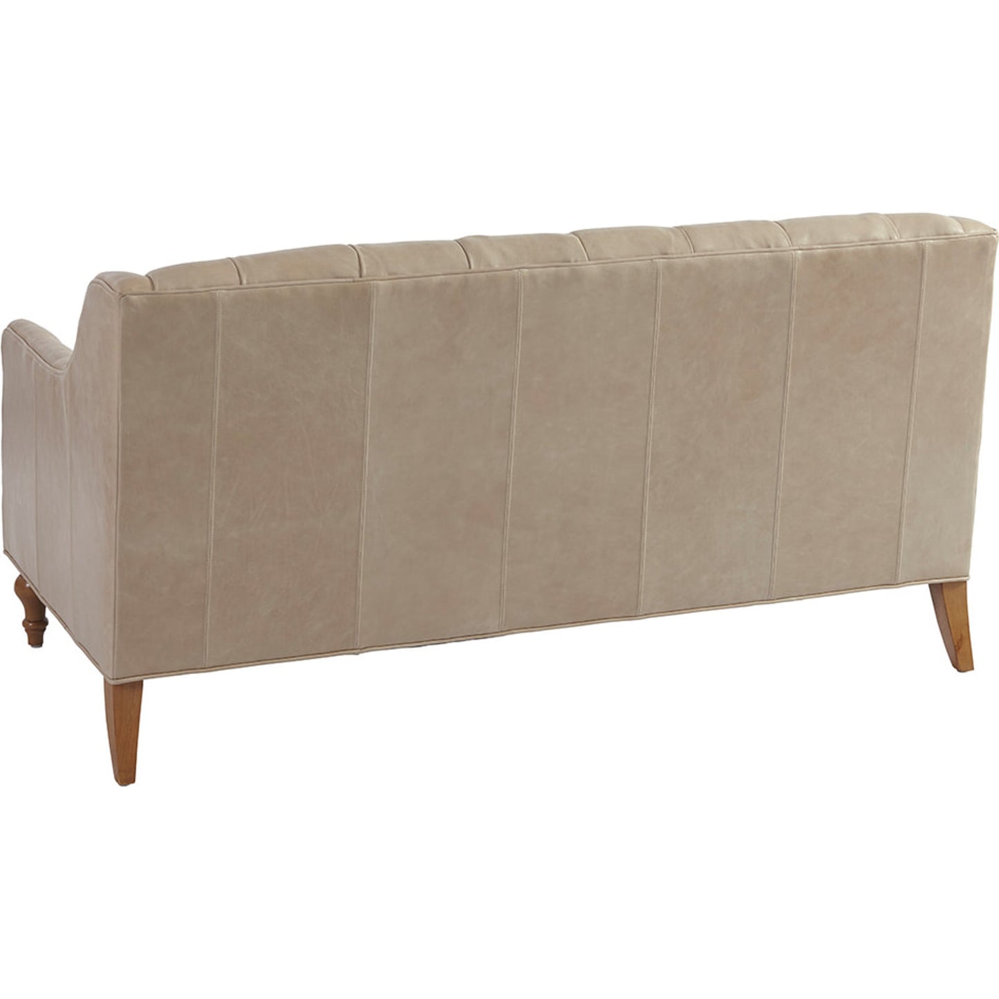 002 SR-834916 | Additional Silo | Hyland Park Leather Settee by Barclay Butera. Made from unique in a traditional style.