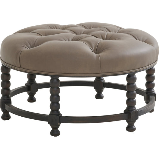 Hanover Leather Tufted Top Ottoman by Lexington. Made from unique in a transitional style.