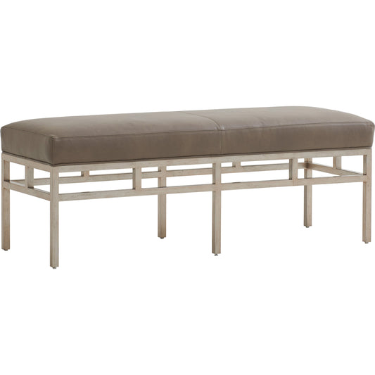 Lucca Leather Metal Bench by Lexington. Made from unique in a transitional style.