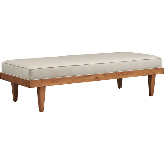 Lagunita Leather Bench by Lexington in beige and ventura. Made from unique in a modern style.