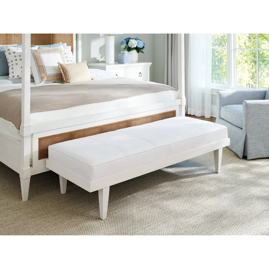 Lagunita Leather Bench by Lexington in whitecliff. Made from unique in a modern style.