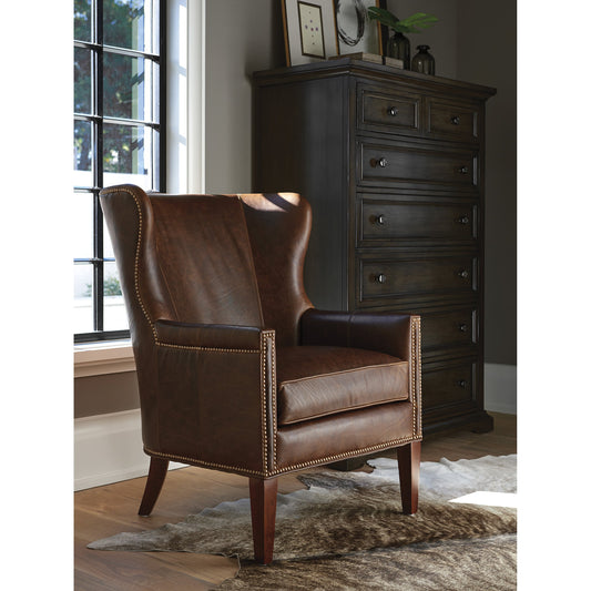 Avery Leather Wing Chair by Lexington. Made from unique in a rustic style.