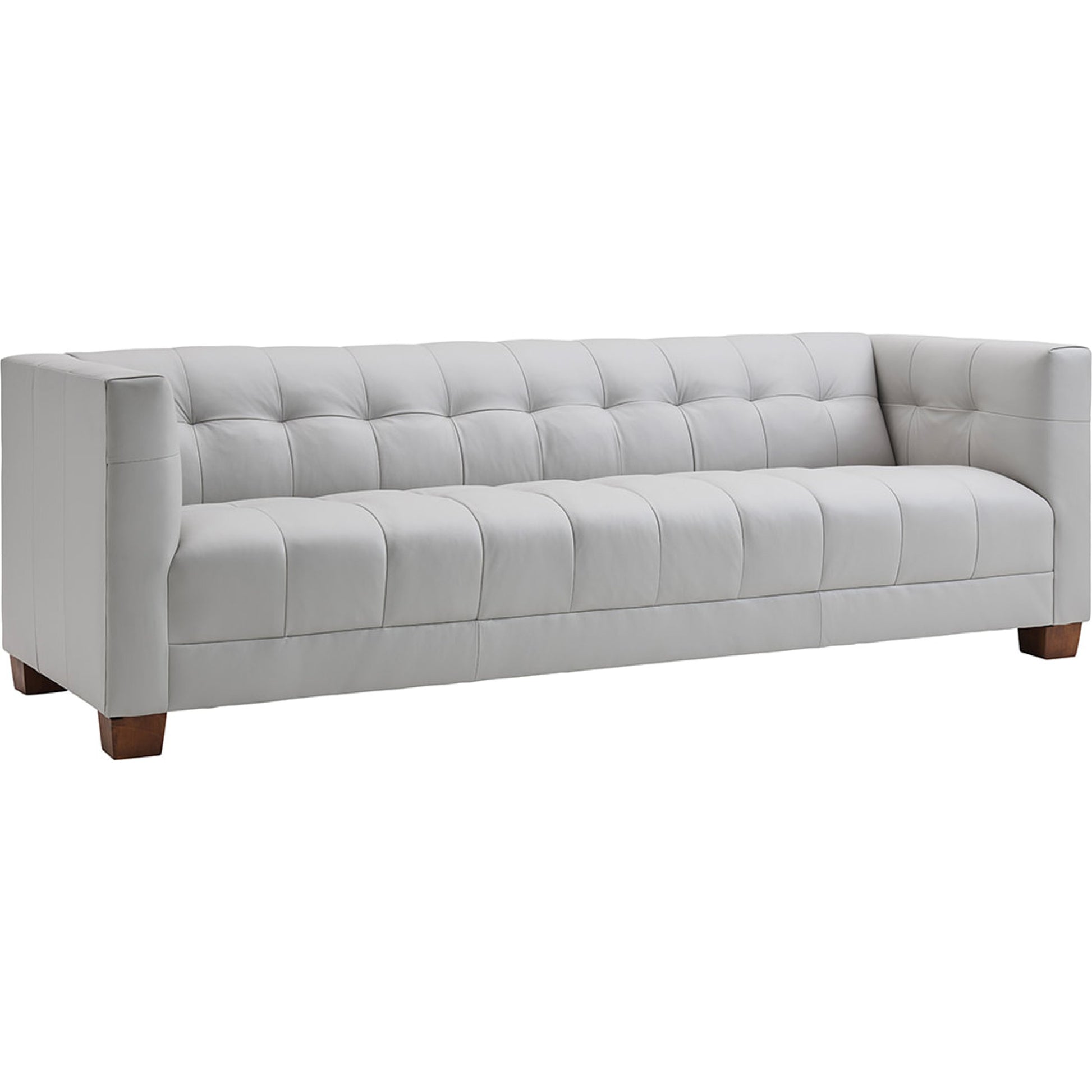 Emilia Leather Sofa by Lexington in gray. Made from unique in a modern style.