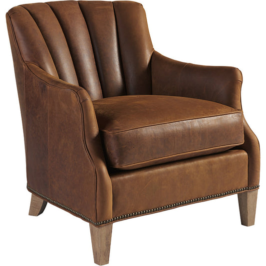 Princeton Leather Chair by Tommy Bahama Home in brown and leather. Made from unique in a rustic style.