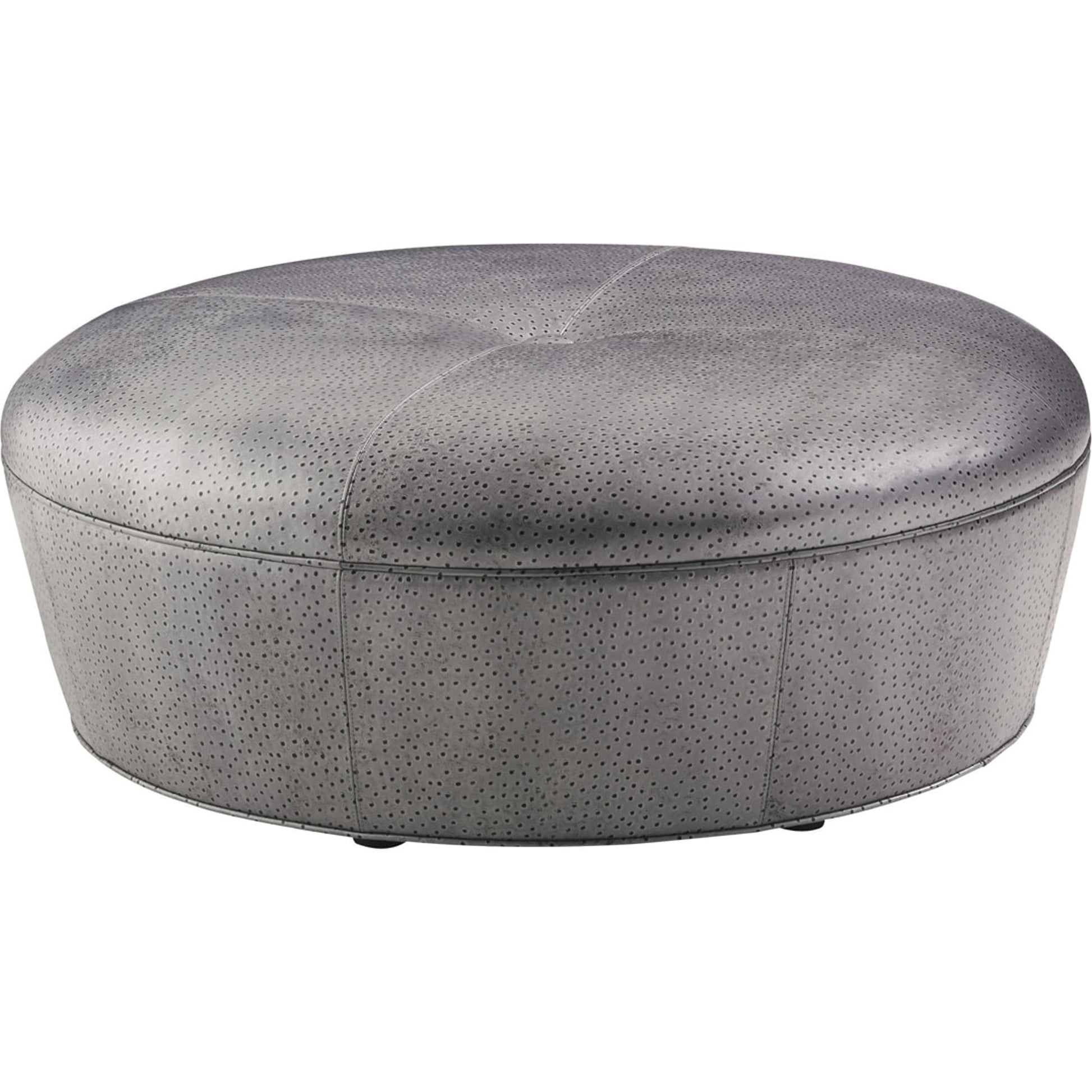 Claudia Leather Ottoman by Lexington in carbon gray. Made from unique in a transitional style.