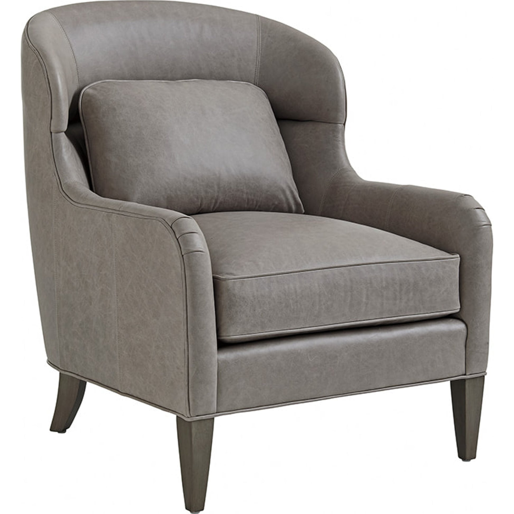 Chaffery Leather Chair by Lexington in gray. Made from unique in a transitional style.