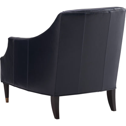 Kerney Leather Chair by Lexington in navy. Made from unique in a transitional style.