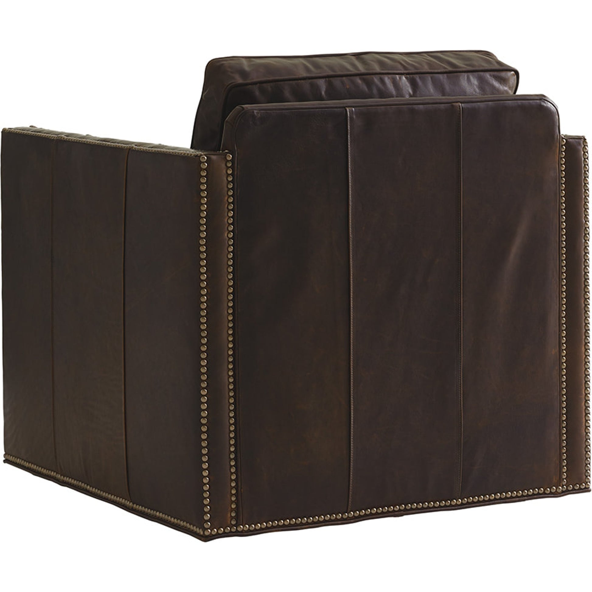 Hinsdale Leather Swivel Chair by Lexington in mocha. Made from unique in a transitional style.