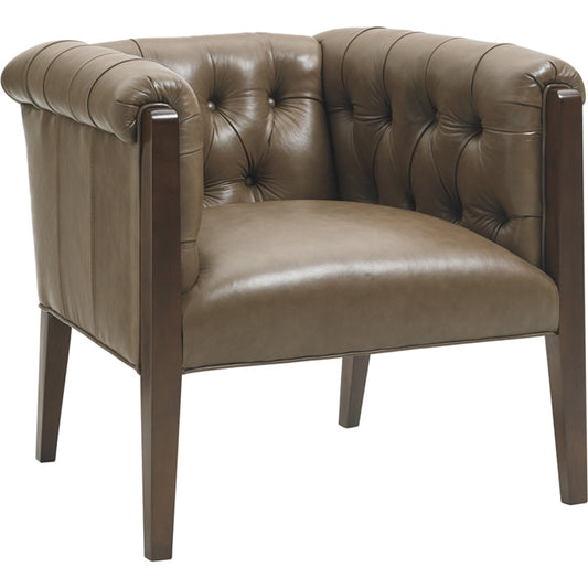 Brookville Leather Chair by Lexington. Made from unique in a transitional style.