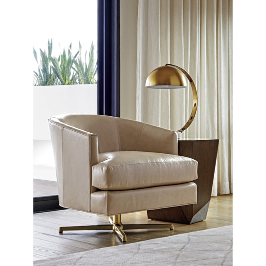 Graves Leather Swivel Chair by Lexington. Made from oak, leather, metal in a modern style.