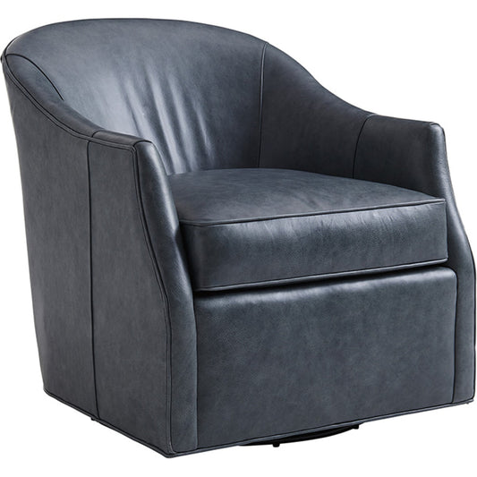 001 SR-835341 | Additional Silo | Escala Leather Swivel Chair by Lexington in platinum. Made from unique in a transitional style.