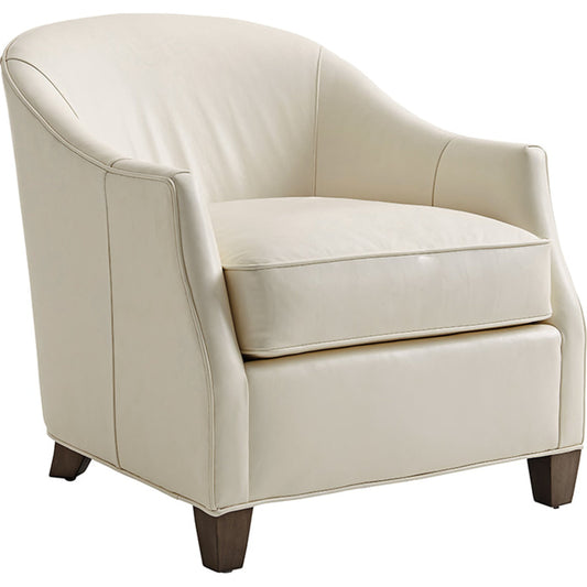 Escala Leather Chair by Lexington in cream. Made from unique in a transitional style.