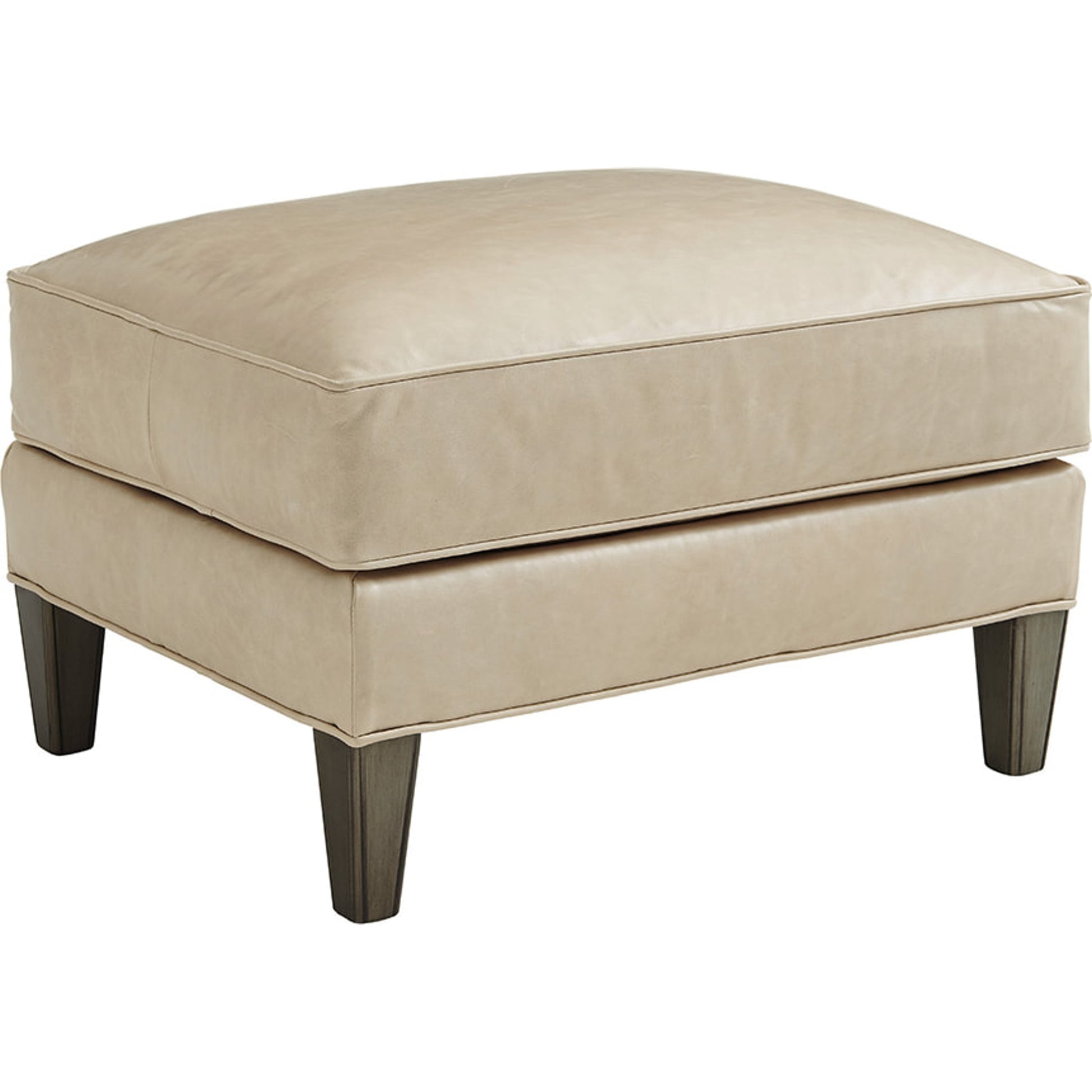 Turin Leather Ottoman by Lexington. Made from unique in a transitional style.