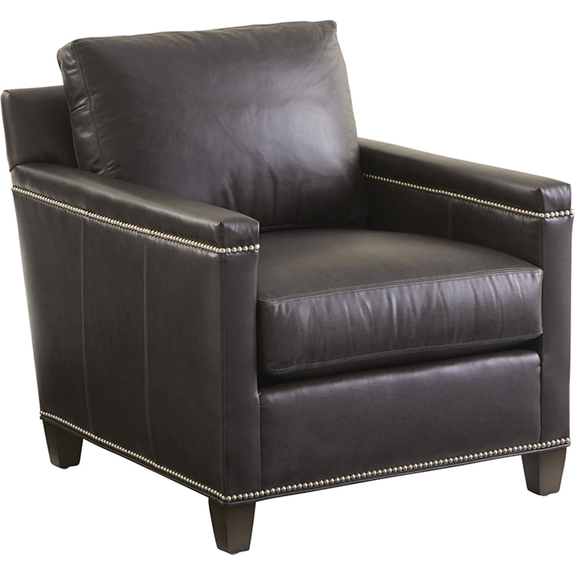 Strada Leather Chair by Lexington in brown. Made from unique in a transitional style.