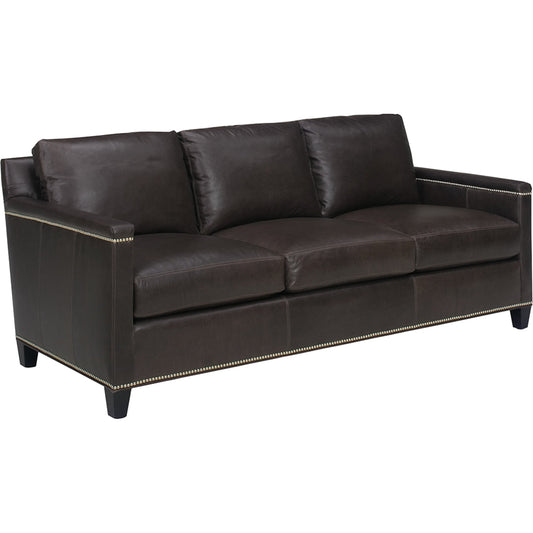 Strada Leather Sofa by Lexington in brown. Made from unique in a transitional style.