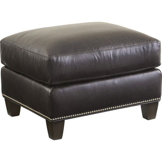 Strada Leather Ottoman by Lexington in brown. Made from unique in a transitional style.